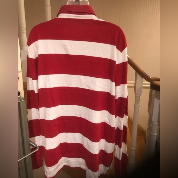 Men’s  American Eagle long sleeve collared striped polo - Picture 2 of 4